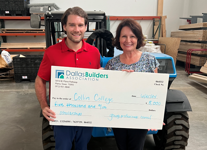 Dallas BA Young Professionals donation to Collin College